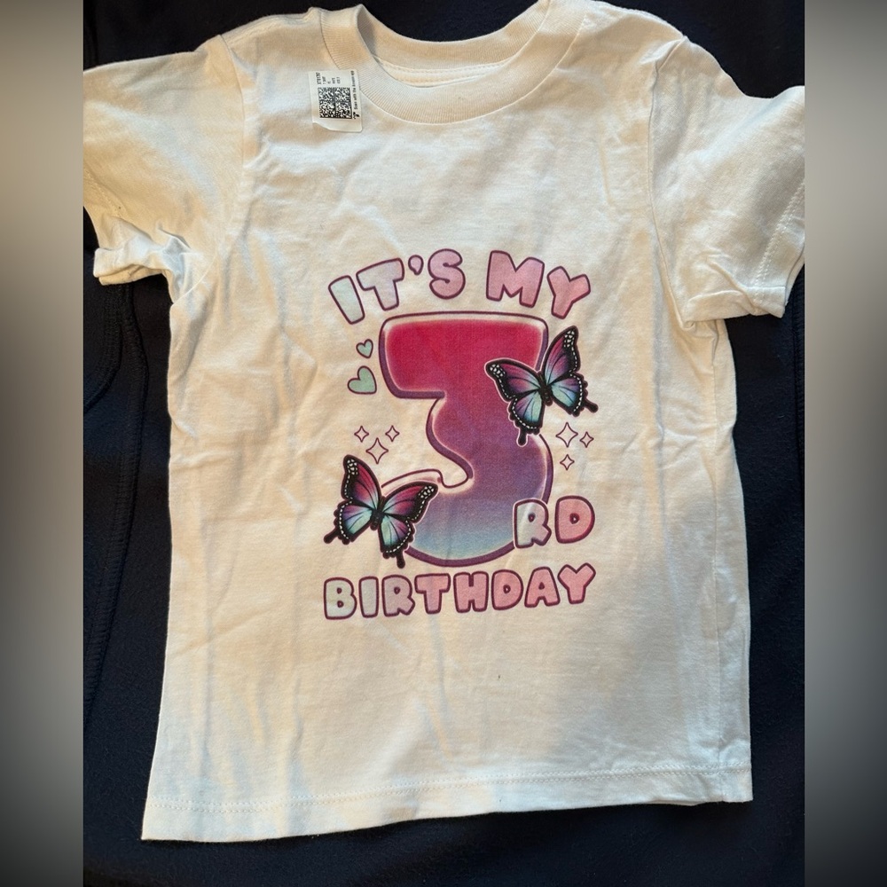 Third birthday T-shirt for your little one.